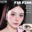 Lens mắt F35 Pink màu hồng light sáng viền đen nổi bật, size lớn - brand LUNA EYES