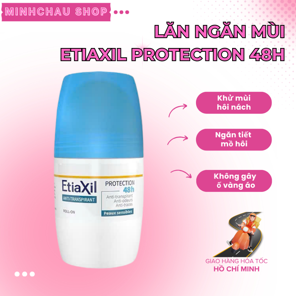 Lăn Khử Mùi Etiaxil Nắp Xanh 50ml - Hiệu Quả Khử Mùi 48h, Kiểm Soát Mồ Hôi, Ngăn Ngừa Thâm Nách
