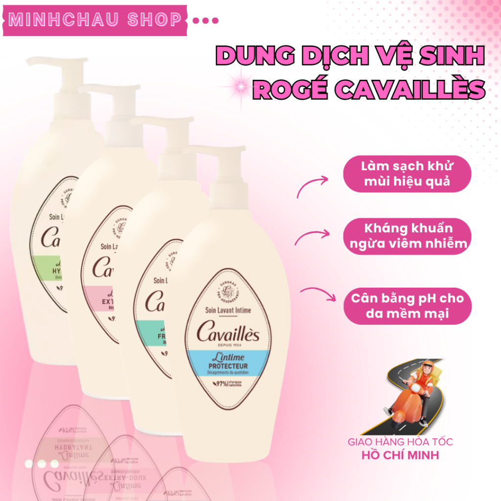 Dung Dịch Vệ Sinh Phụ Nữ Rogé Cavaillès 250ml - Nước Rửa Phụ Khoa Chính Hãng Dịu Nhẹ, Kháng Khuẩn.