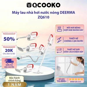 Máy lau nhà hơi nước nóng Deerma ZQ610 công suất 1300W diệt khuẩn không hoá chất, Cây lau nhà hơi nước khử khuẩn BH 1năm