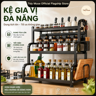 Giá đựng gia vị nhà bếp, Giá Úp Dao Thớt Chai Dầu Sơn Tĩnh Điện Chắc Chắn, Tiết Kiệm Không Gia