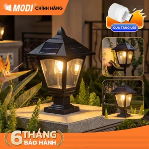 Đèn Trụ Cổng, Gắn Tường Năng Lượng Mặt Trời MODI SOLAR Đèn Trang Trí Sân Vườn