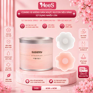 Combo 10 Miếng dán ngực silicon không viền ôm ngực, dán ti che nhũ hoa siêu dính sử dụng nhiều lần