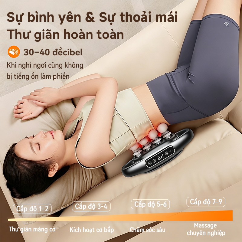 MÁY MASSAGE Lenovo 18 Đầu Máy mát xa Giảm Đau Cơ Sâu, Động Cơ êm 45dB, Thời Lượng Pin Dài | Chính Hãng  99 tốc độ, Trị l