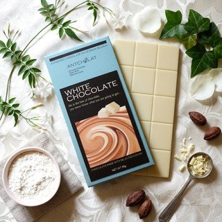 Socola Thanh Trắng Antcholat White Chocolate 80 Tan Mượt Vị Sữa Dịu Nhẹ Ăn Vặt tiện lợi Quà Tặng L2