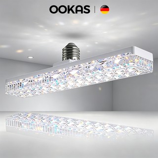 OOKAS Đèn LED thanh pha lê E27, ánh sáng trắng siêu sáng, tiết kiệm điện