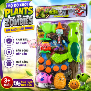 Bộ Đồ Chơi Bắn Bóng Zombie Kèm Cây Cối, Đồ Chơi Vận Động Cho Bé
