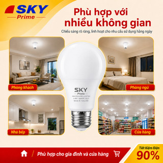 Bóng Đèn Led Tròn Kín Nước 11W Tiết Kiệm Điện 90% Tản Nhiệt Nhôm Đèn Led Chống Nước Bảo hành 2 năm