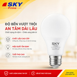 Bóng Đèn Led Tròn Kín Nước 11W Tiết Kiệm Điện 90% Tản Nhiệt Nhôm Đèn Led Chống Nước Bảo hành 2 năm