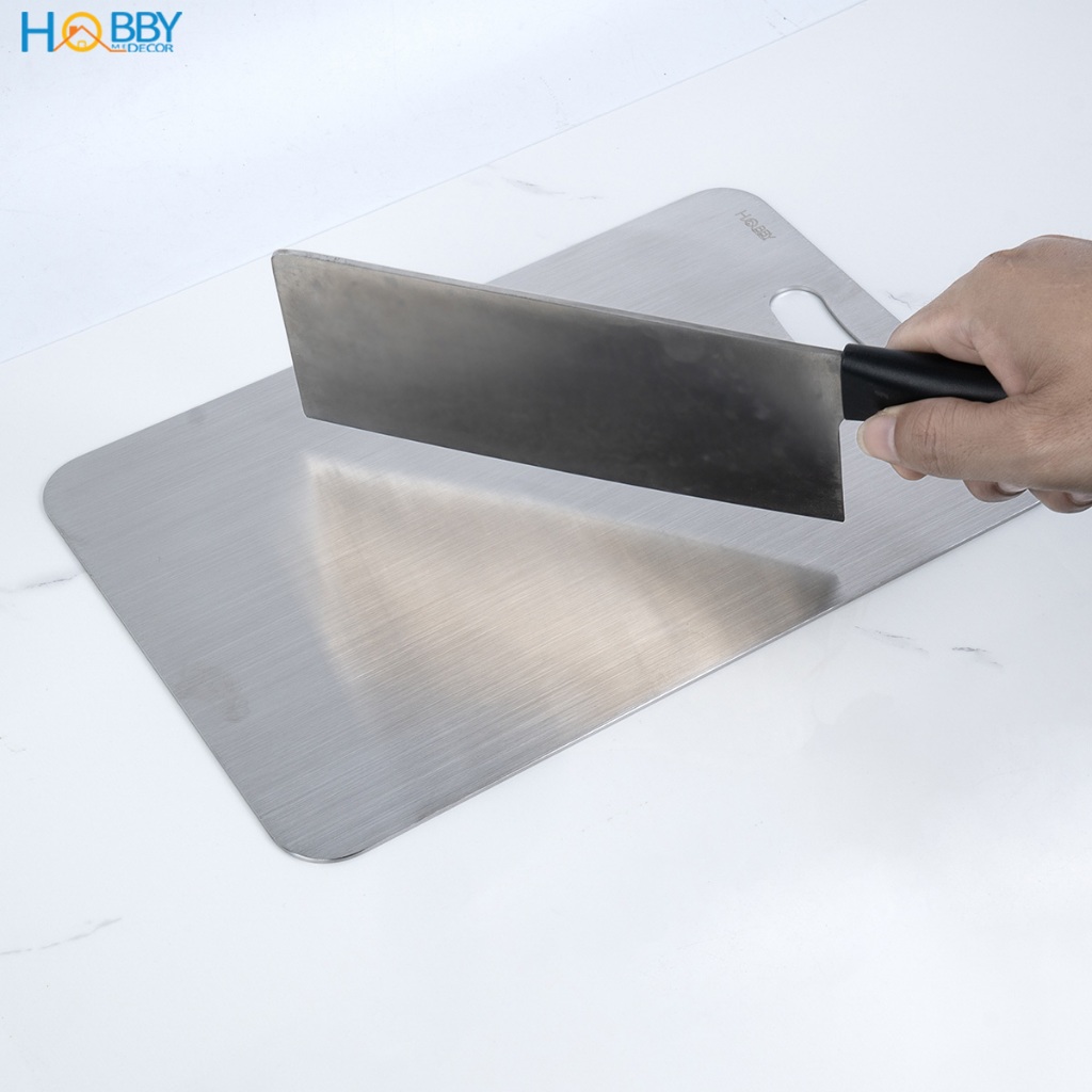 Thớt inox 304 kháng khuẩn dòng đặc ruột cao cấp Hobby home decor TH