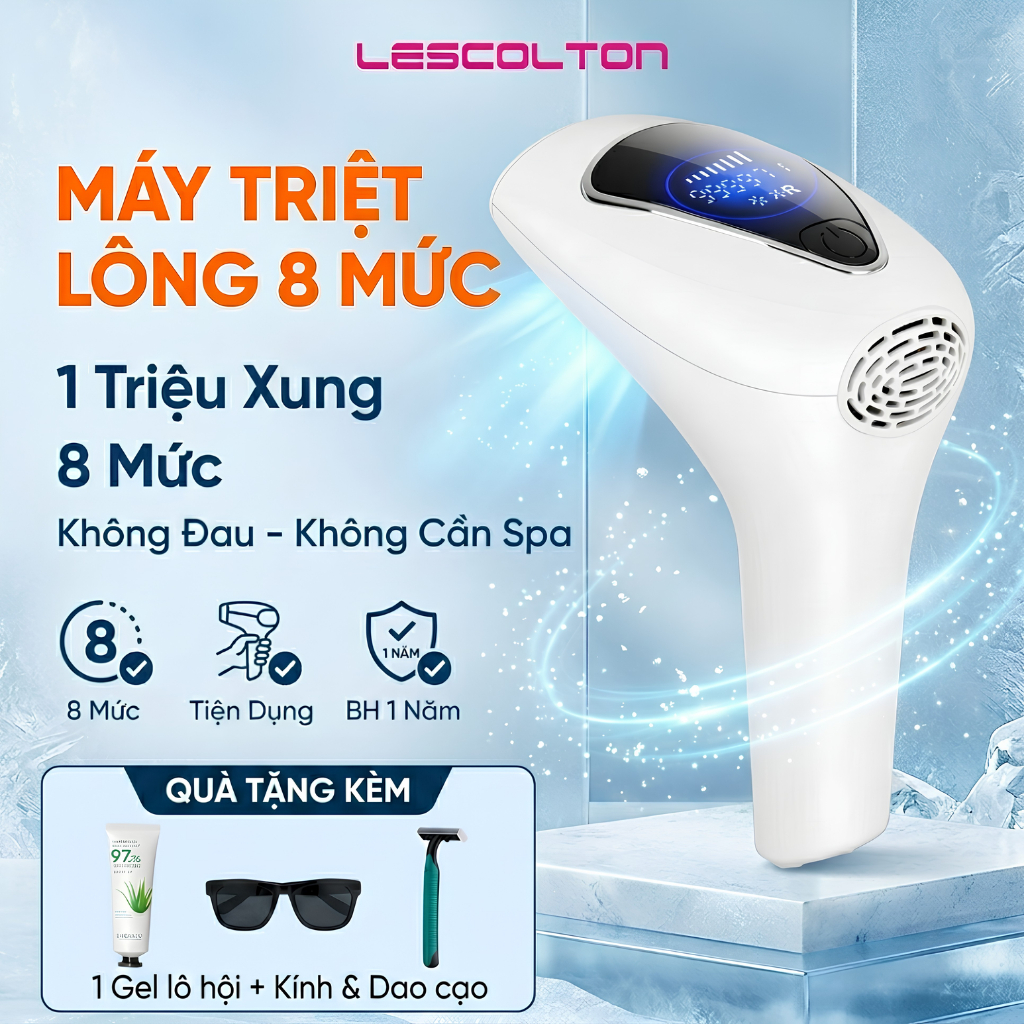 Máy triệt lông mini 8 mức, triệt toàn thân vĩnh viễn cầm tay