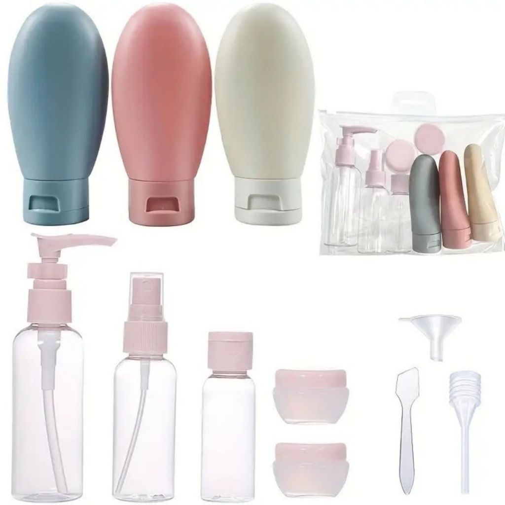 Bộ Chiết Mỹ Phẩm Du Lịch ALOHOME – Set Chai Lọ Chiết Mỹ Phẩm Mini, Túi Đựng Tiện Lợi Mang Theo