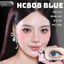 Lens mắt HC808 Blue màu xanh filter đối xứng không viền, size lớn - thương hiệu LUNA EYES