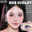 Lens mắt HC808 Violet màu tím filter giọt nước đối xứng, size lớn - brand LUNA EYES