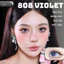 Lens mắt HC808 Violet màu tím filter giọt nước đối xứng, size lớn - brand LUNA EYES