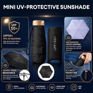 [COD] Ô Dù Gấp Gọn Mini Bỏ Túi , Ô Dù Che Mưa Đi Nắng UPF 50 Chống Tia Cực Tím, Kích Thước Nhỏ Gọn
