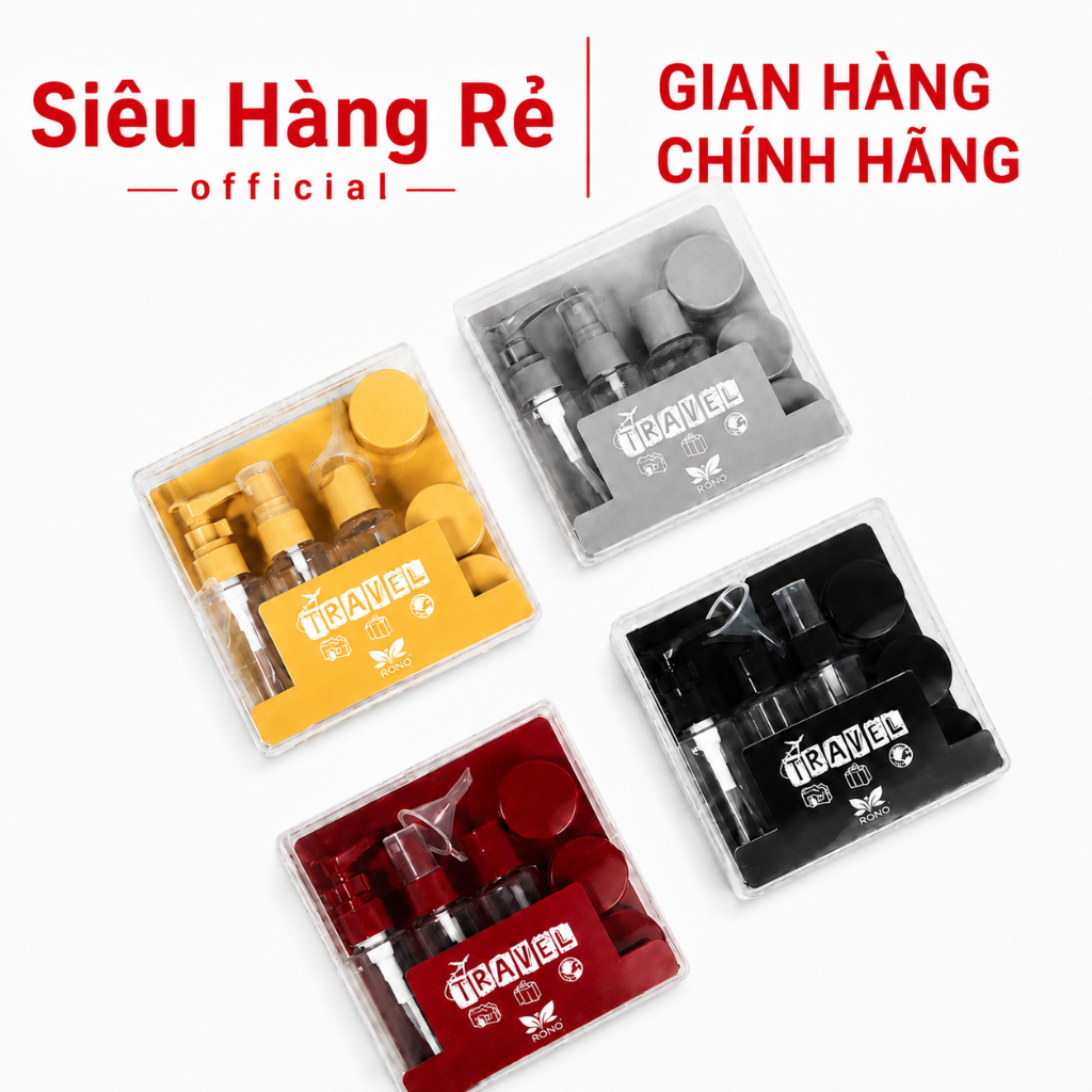 [Mua 5 tặng 1] Bộ Chiết Mỹ Phẩm Du Lịch 5 Món Mini Tiện Lợi dùng cho nước hoa, sữa tắm, kem.