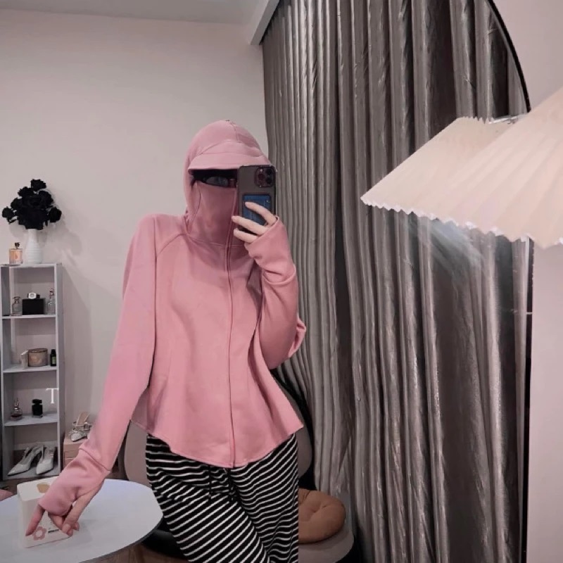 Áo Chống Nắng Nữ Cánh Dơi Cắt UV Vành Mũ To AZ CLOTHING Áo Choàng Chống Nắng Tia UV Toàn Thân Chất Umi Nỉ Cao Cấp