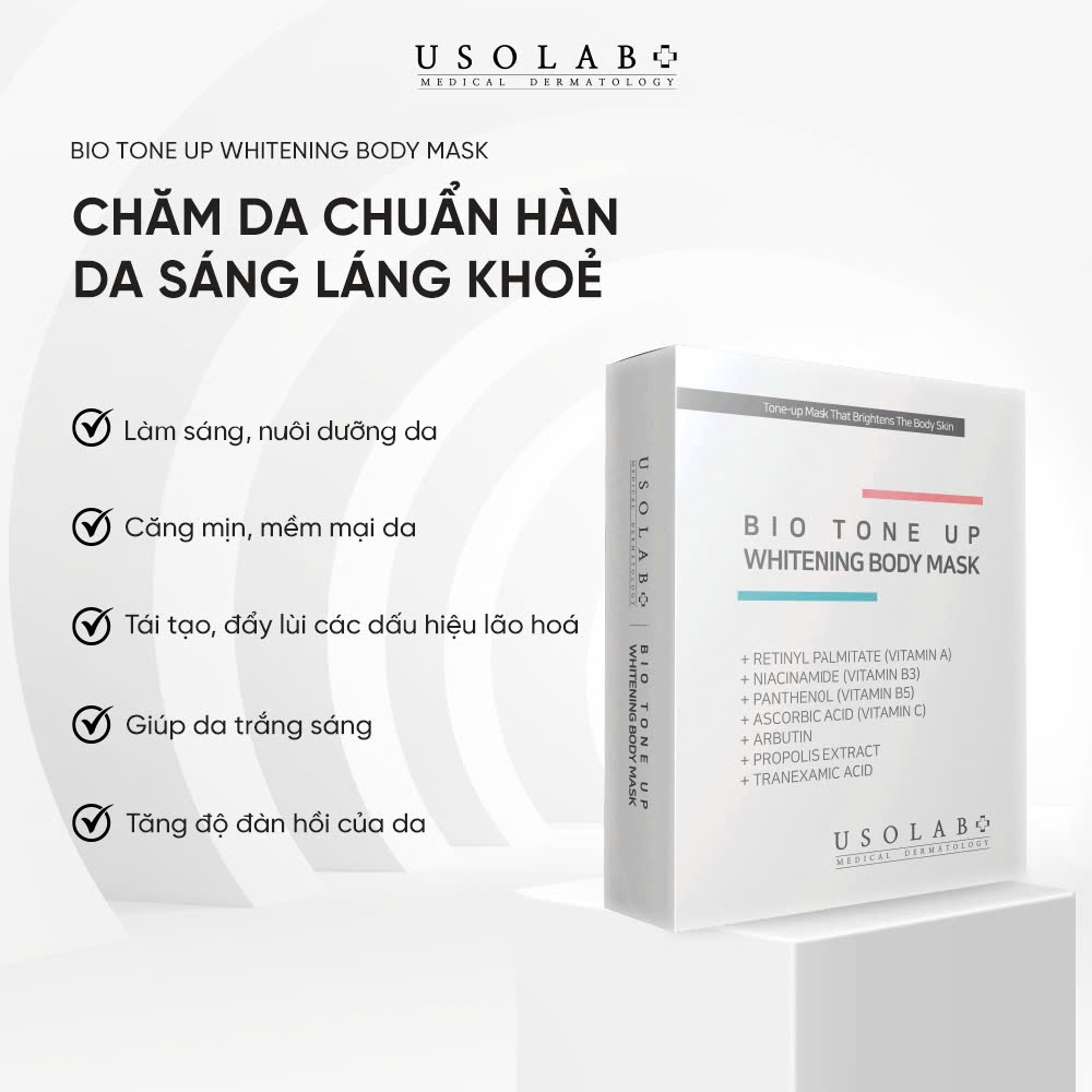 [HÀNG CÔNG TY]  USOLAB Bio Tone Up Body Mask Mặt Nạ Ủ Dưỡng Body Cao Cấp 20g