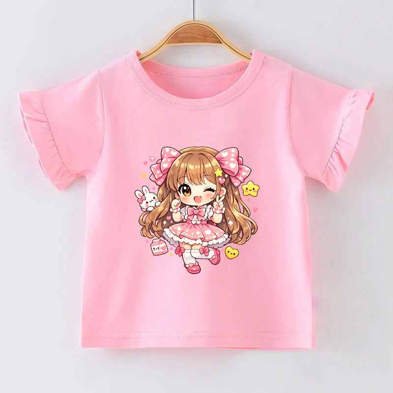 👕 Áo Thun Bé Gái mềm mịn thoáng mát in hình dễ thương 👕 AT790