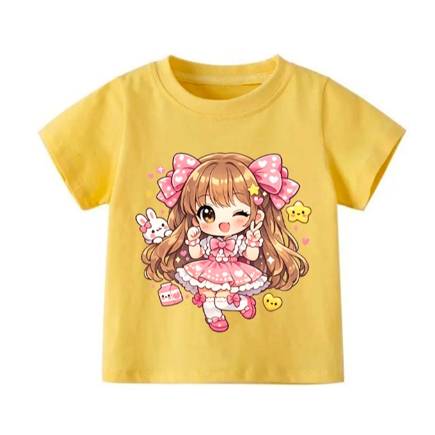 👕 Áo Thun Bé Gái mềm mịn thoáng mát in hình dễ thương 👕 AT790