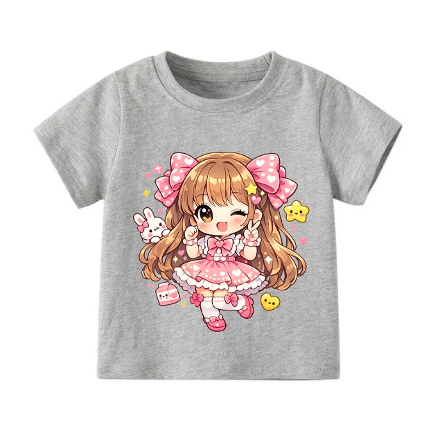 👕 Áo Thun Bé Gái mềm mịn thoáng mát in hình dễ thương 👕 AT790
