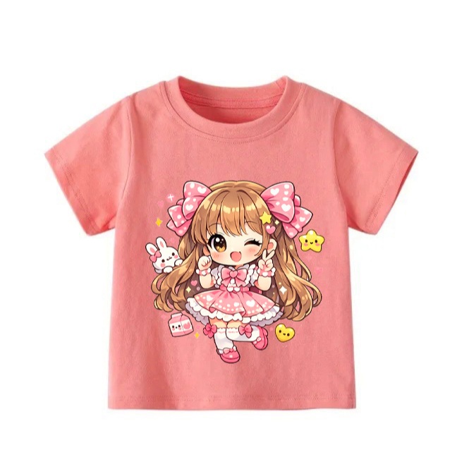 👕 Áo Thun Bé Gái mềm mịn thoáng mát in hình dễ thương 👕 AT790