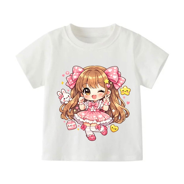 👕 Áo Thun Bé Gái mềm mịn thoáng mát in hình dễ thương 👕 AT790