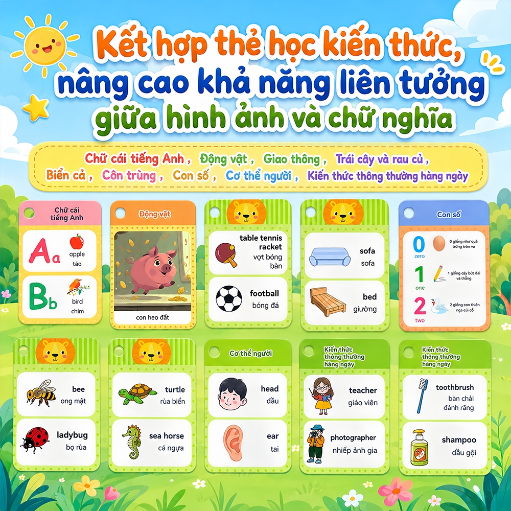 Bút chấm đọc cho bé 3-10 tuổi – Bút cảm ứng đồ chơi giáo dục thông minh, kèm sách + flashcard song ngữ Anh Việt, tự học