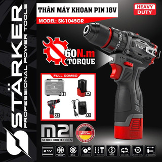 Máy Khoan Pin Nội Địa 35 cấp trượt, 3 Chức Năng, Đầu Kẹp 10ly Autolock, Động Cơ Không Chổi Than