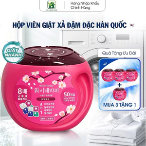 Viên Giặt Xả Hương Nước Hoa Nhập Khẩu 4in1 Wash Therapy Chuẩn Hàn, Mềm Vải Quần áo thơm lâu, giặt sạch,tiết kiệm,dịu nhẹ