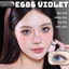 Lens mắt E686 Violet màu tím vân tia light sáng nổi bật, size lớn - brand LUNA EYES