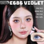 Lens mắt E686 Violet màu tím vân tia light sáng nổi bật, size lớn - brand LUNA EYES