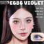 Lens mắt E686 Violet màu tím vân tia light sáng nổi bật, size lớn - brand LUNA EYES
