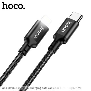 Cáp sạc nhanh Hoco X14 Type-C to LaiNing PD 20W dài 1M (Đen) - Phụ Kiện Nhất Tín