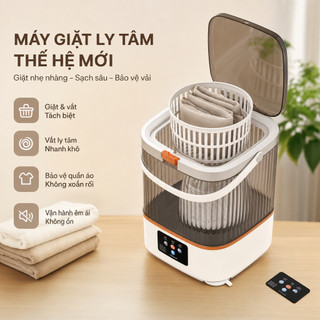 Máy giặt mini dung tích 12L , hỗ trợ giặt và sấy khô một nút bấm tiện lợi,máy giặt,máy sấy