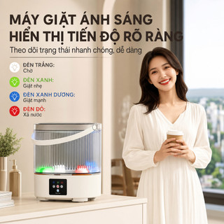 Máy giặt mini dung tích 12L , hỗ trợ giặt và sấy khô một nút bấm tiện lợi,máy giặt,máy sấy