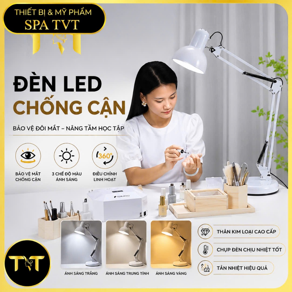 Đèn LED Để Bàn Đa Năng Cho Spa, Xăm Hình, Nha Khoa, Chăm Sóc Da, Chế Tác Tinh Xảo