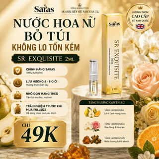 Nước Hoa Nữ Bỏ Túi Thơm Lâu 6-8 tiếng Thanh Nhã, Tinh Tế & Dịu Dàng - Chai 2ml (SR EQ) SR Exquisite