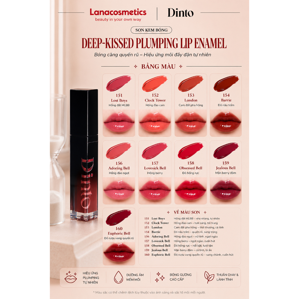Son Dinto Deep Kissed Plumping Lip Enamel - 4ml