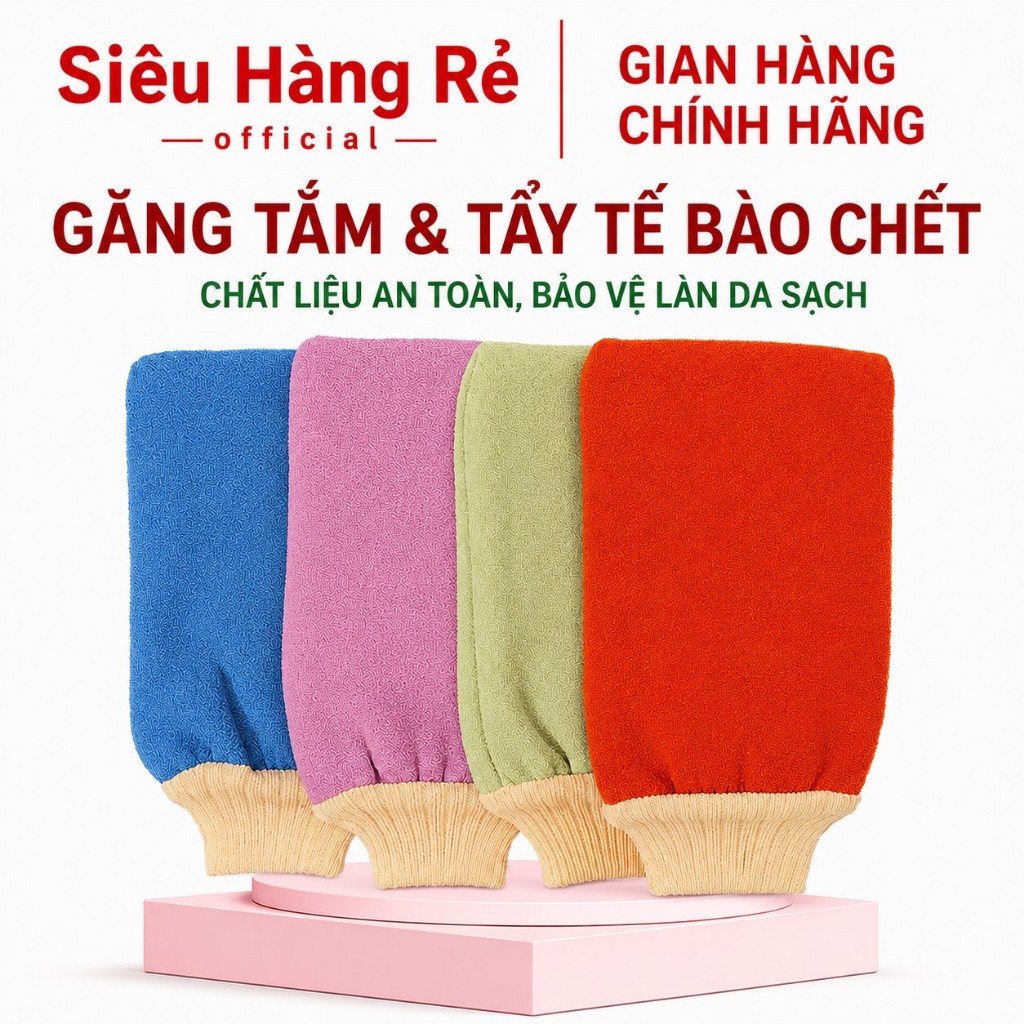 [mua 5 tặng 1] Găng tay tắm tẩy tế bào chết nội địa Trung dùng để tắm và tẩy da chết