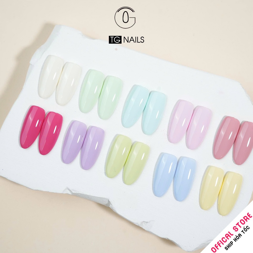 Set sơn gel 10 màu pastel nhẹ nhàng hottrend thương hiệu TG