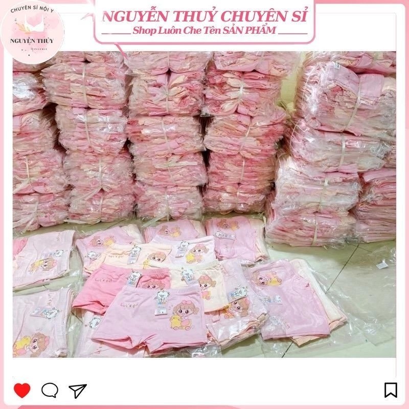 [Peinn] Set 10 quần chip đùi bé gái, cotton lạnh mềm mịn, thấm hút mồ hôi, thoáng khí, co dãn, lót trẻ em an toàn G09