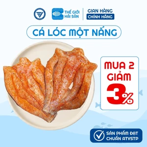 1kg khô cá lóc một nắng Thế Giới Hải Sản khô cá lóc phơi tự nhiên vừa ăn, nhiều thịt không chất bảo quản