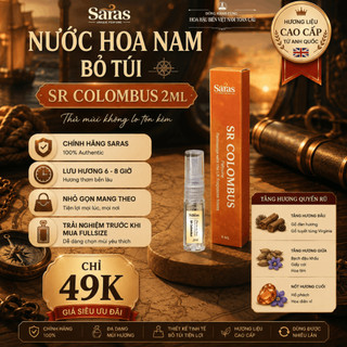 Nước Hoa Unisex Bỏ Túi Hương Thơm Cá Tính, Bí Ẩn & Đậm Chất Lãng Tử SR Colombus dùng thử - 2ml