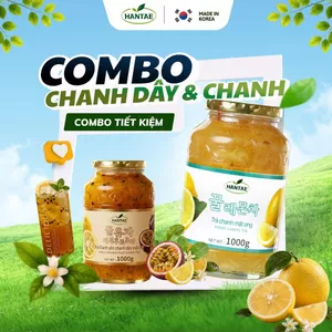 Combo Trà Chanh Dây & Chanh Mật Ong Hàn Quốc – Giải Cảm, Thanh Nhiệt, Dễ Uống, Tốt Cho Cổ Họng Ngon!