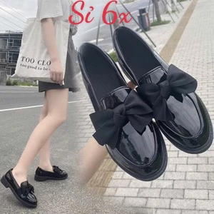 Giày hài đế đốc 3p nơ vải kèm clip thật(FORM TO)