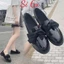 Giày hài đế đốc 3p nơ vải kèm clip thật(FORM TO)