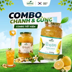 COMBO TRÀ GỪNG + TRÀ CHANH MẬT ONG HANTAE HÀN QUỐC | GIẢI NHIỆT | HÓT HÒN HỌT!!!