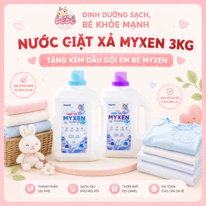 Nước Giặt Xả Myxen 2in1 Dịu Nhẹ, Thơm Mát Phiên Bản Mới. An Toàn Cho Da Nhạy Cảm, Làm Sạch Tự Nhiên
